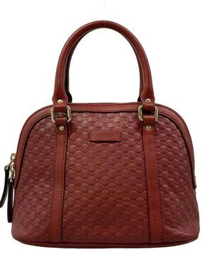 GUCCI Micro Guccissima 449654 Red Leather Handbag